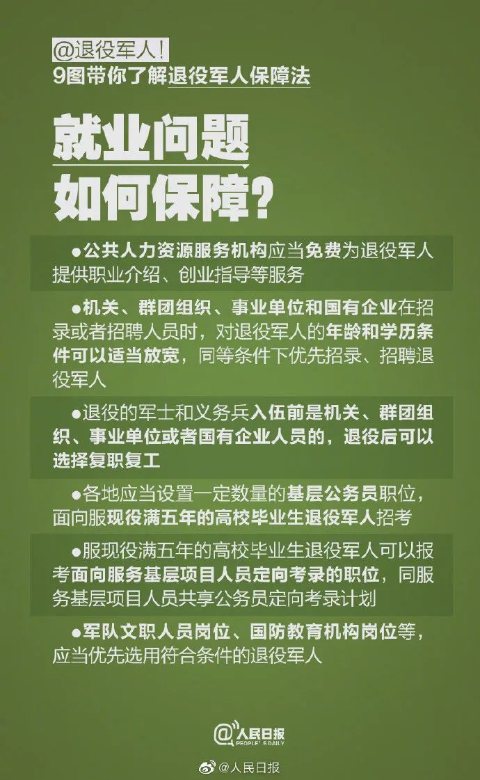 9个问题了解退役军人保障法