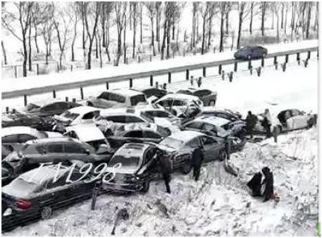 【天气预警】雨雪+降温 冰雪路面开车切记控速、控距、少超车......